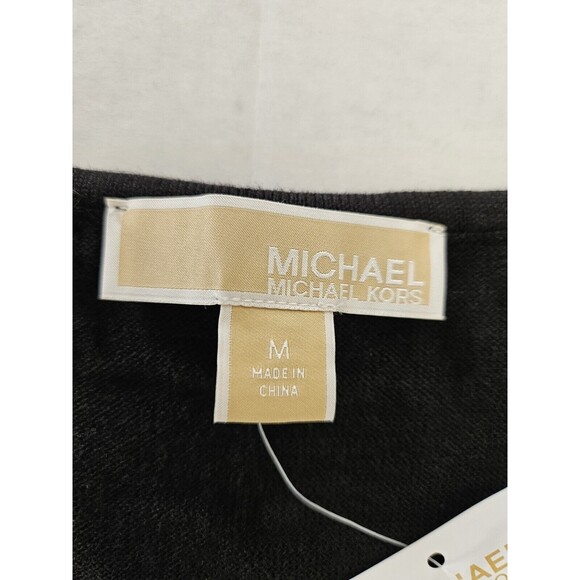 Michael Kors Black Sequined Stripe Knit Tank Top M NWT Sparkle - Picture 9 of 10